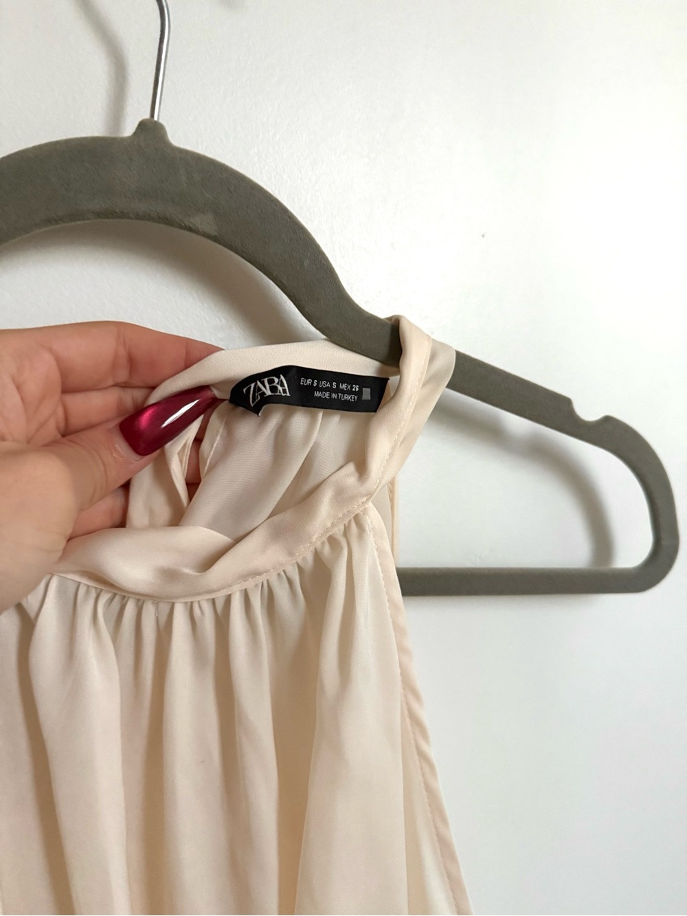 ZARA Halter Tie-Back Ruched Top | Size S | Excellent Condition - Picture 2 of 6